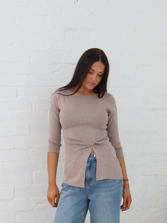 Ailani Knit Top - Mocha