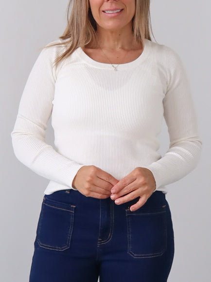 Selma Knit Top - Vanilla