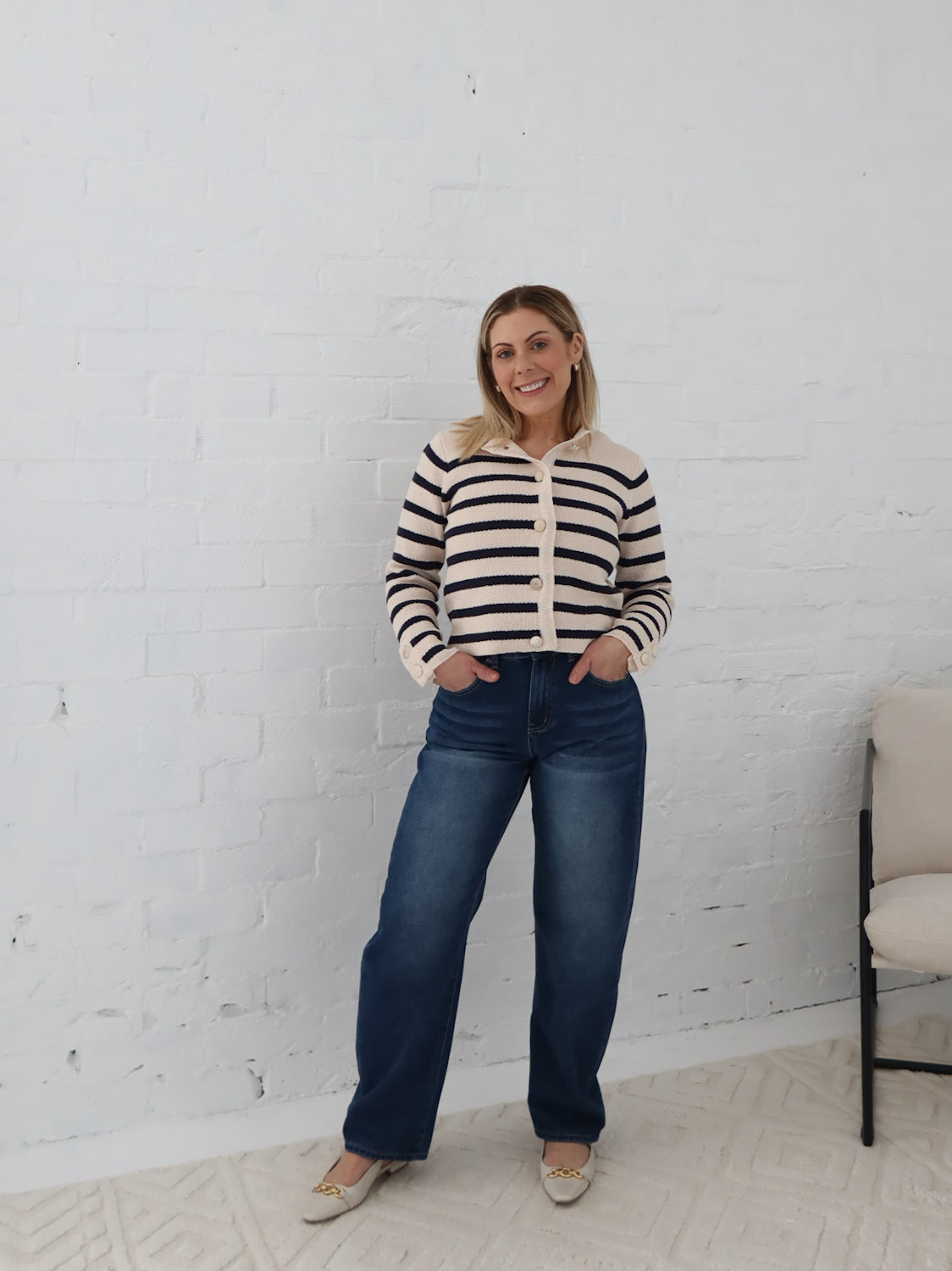 Blanca Cardigan - Navy