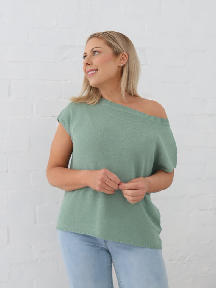 Mariah Knit Top - Pistachio Green