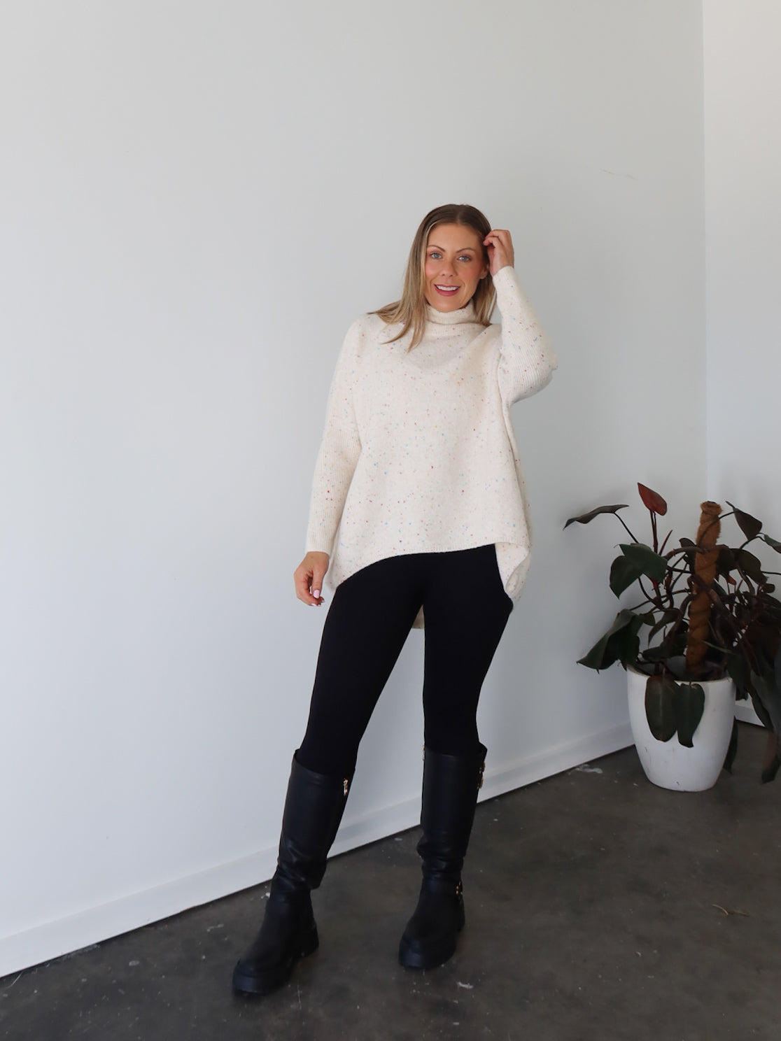 Yolanda Knit - Cream Fleck