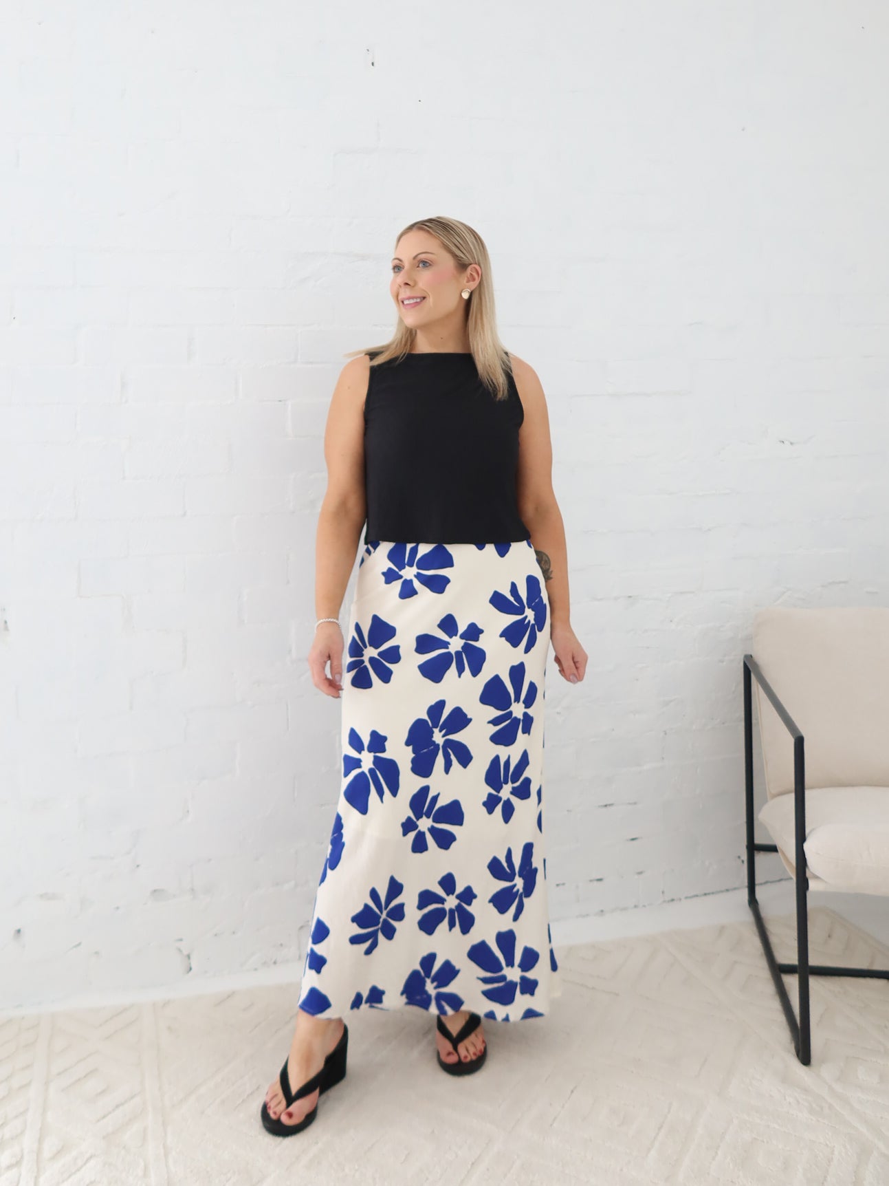 Lucy Skirt- Blue/Vanilla