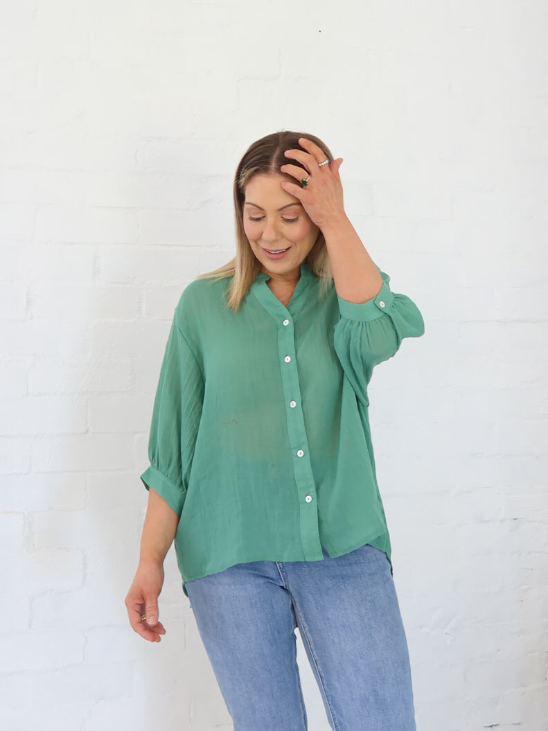 Mimi Blouse - Gumleaf