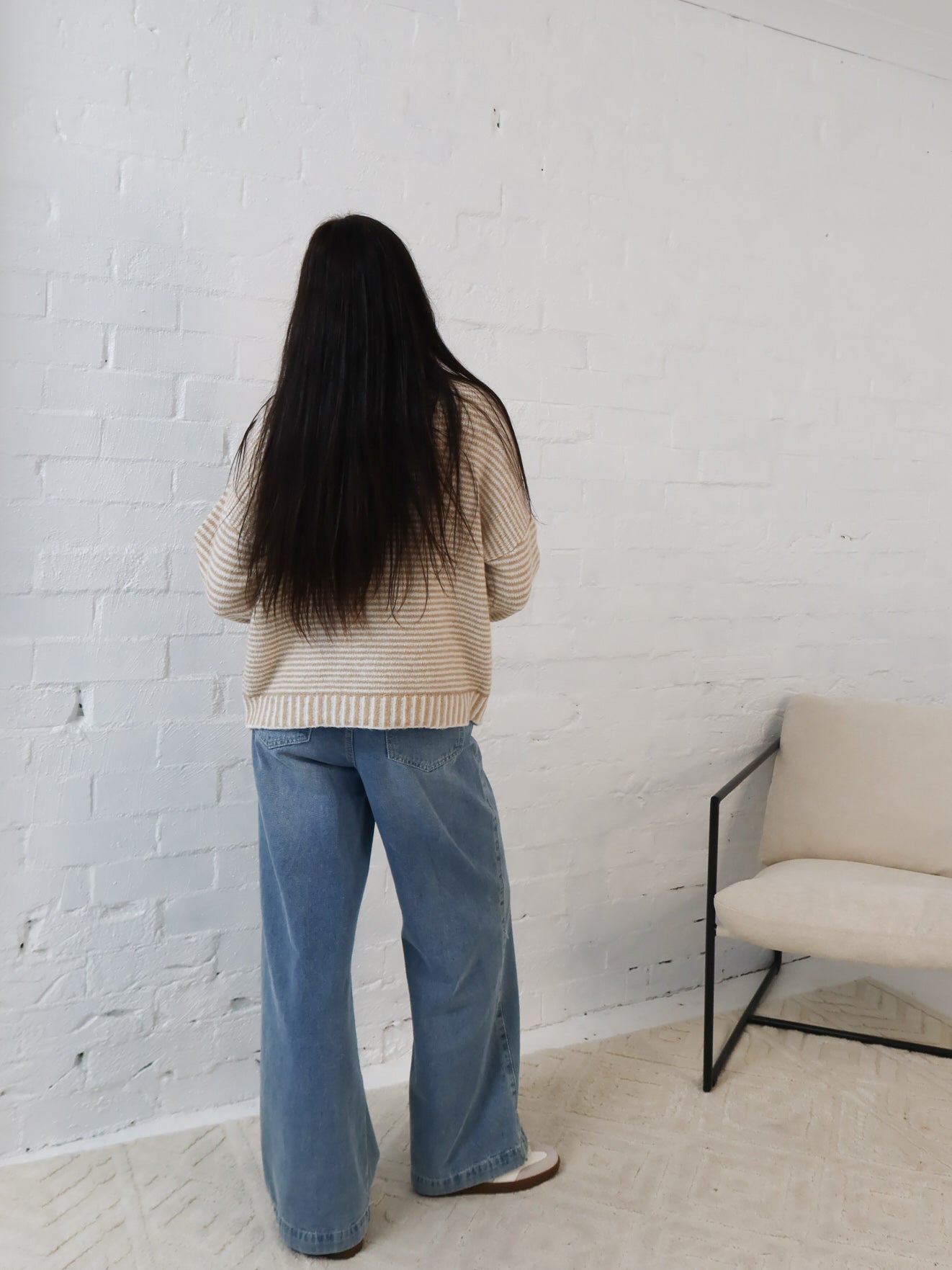 Shellie Knit - Camel Stripe