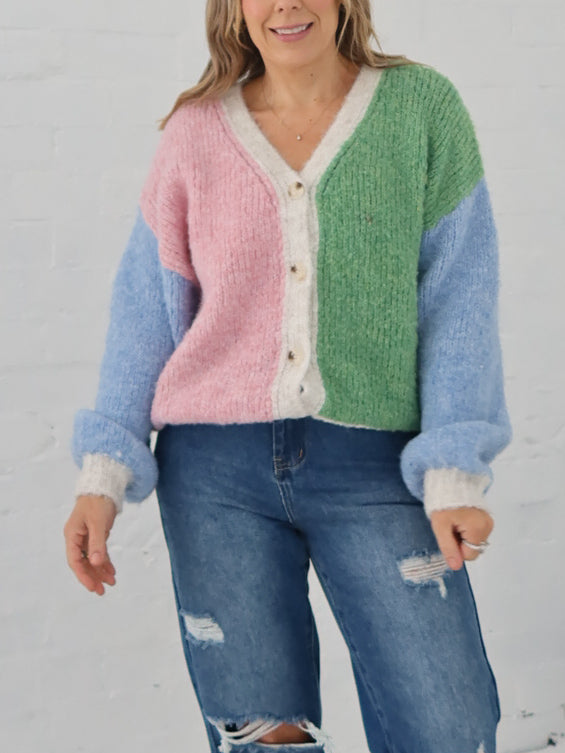 Gemma Cardigan-Multi Green