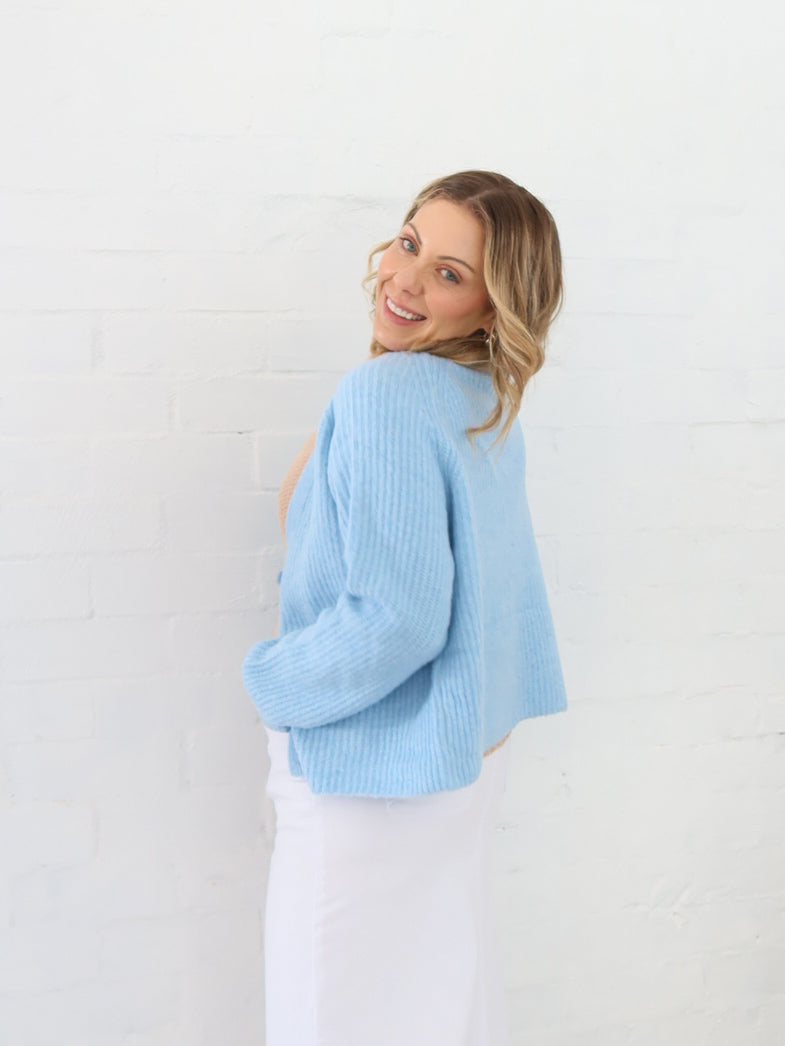 Dane Cardigan- Powder Blue
