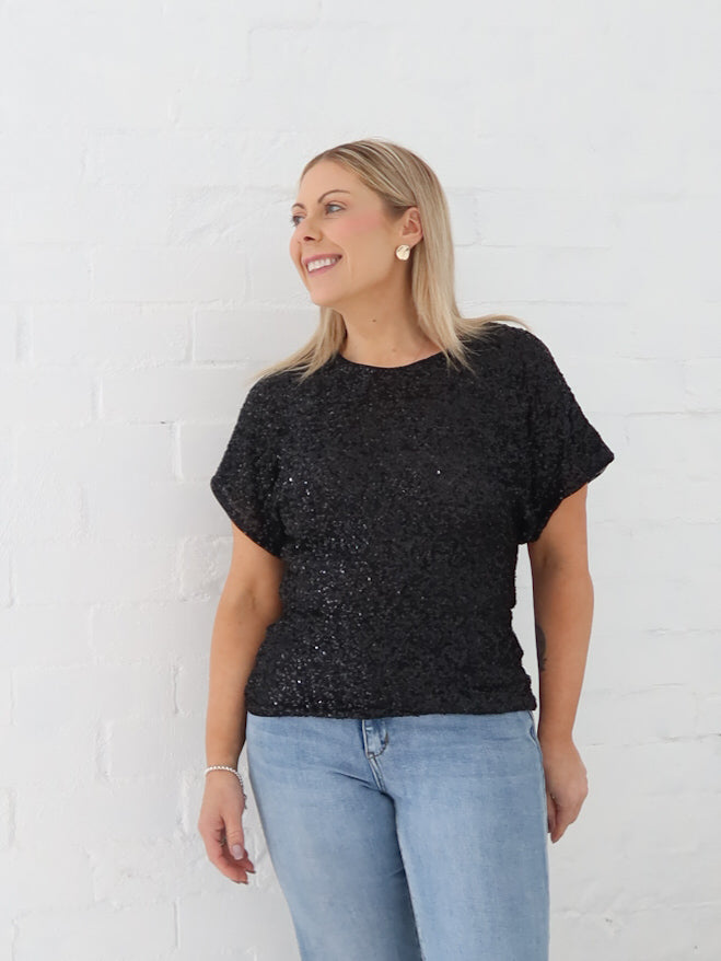 Violet Sequin Top