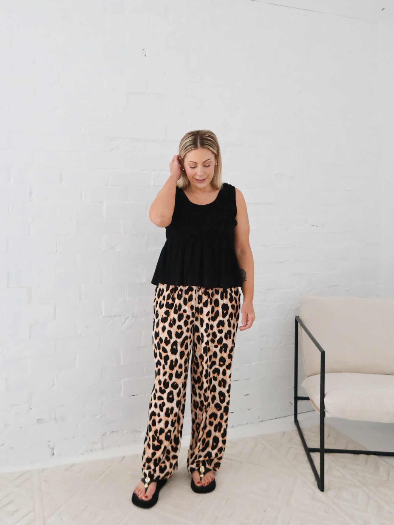 Hadley Pants - Light Leopard