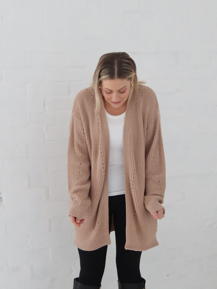 Huxley Cardigan - Taupe