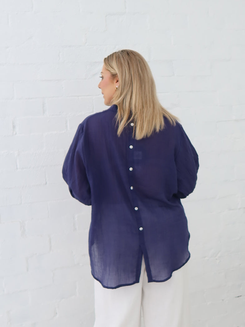 Mimi Blouse - Navy
