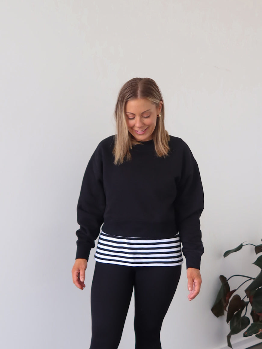 Freya Cropped Crew Sweater