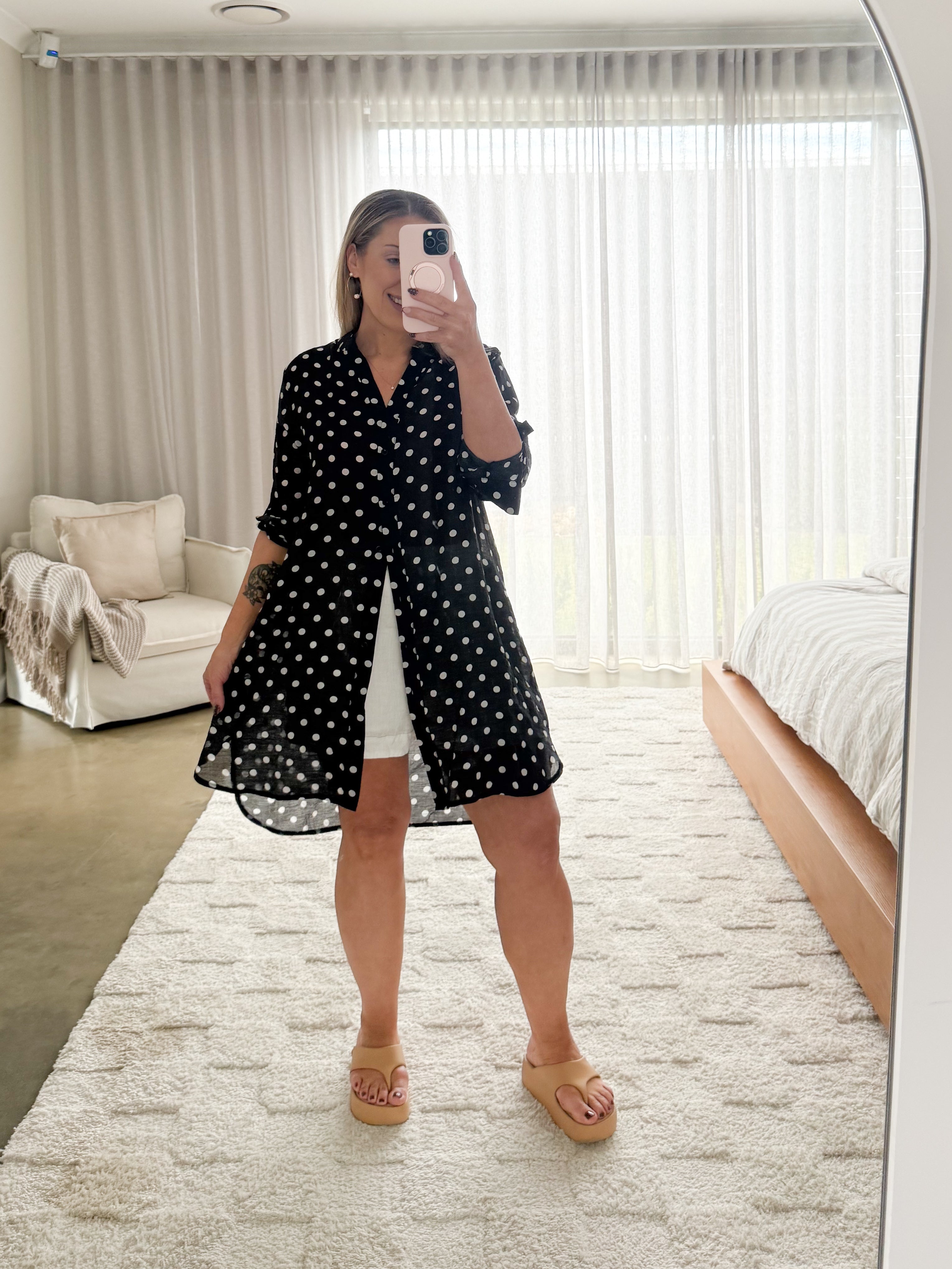 August Shirt- Polka Dot