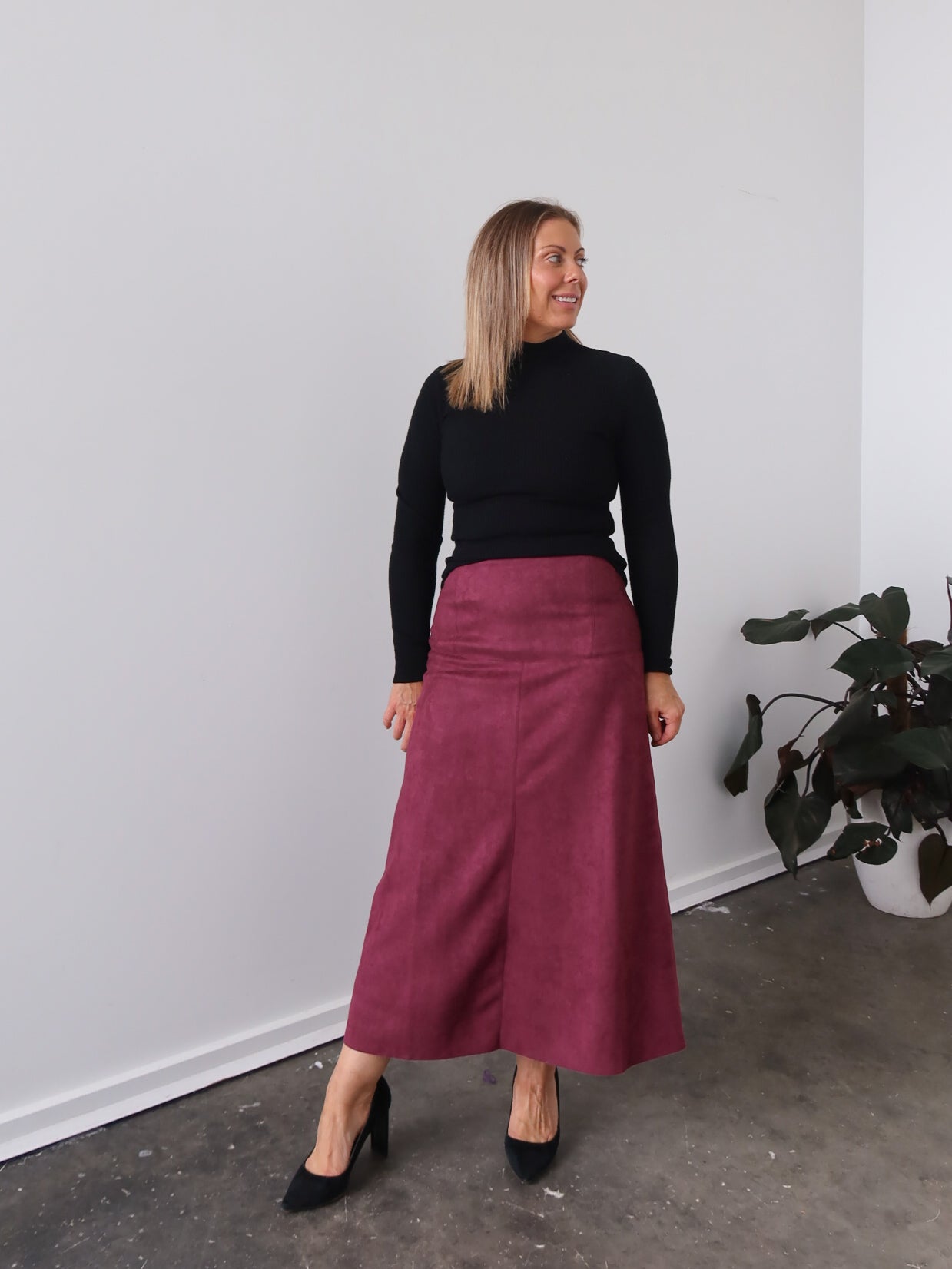 Bianca Skirt - Burgundy