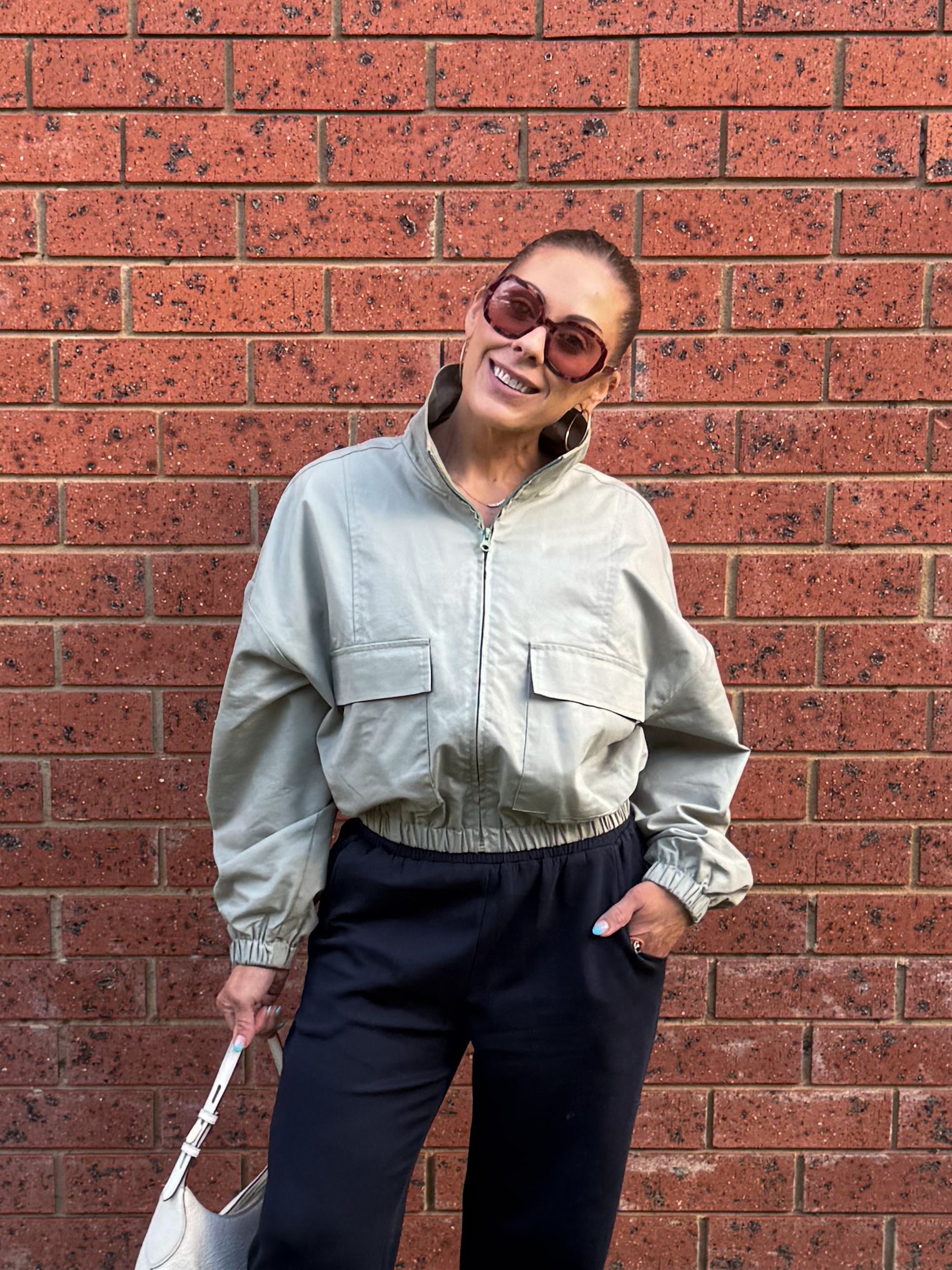 Shasha Bomber Jacket- Sage