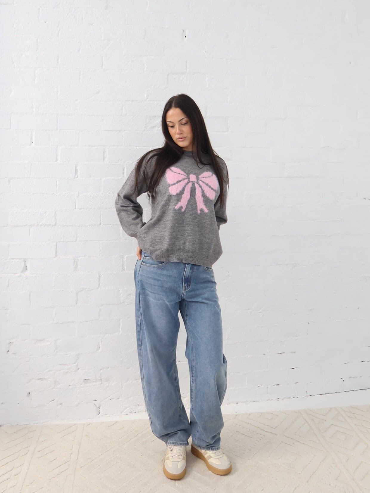 Ribbon Knit- Gunmetal Grey