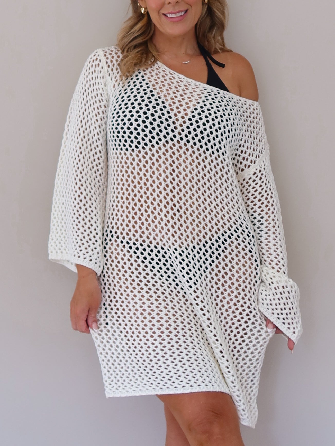 Nerina Crochet Dress - Vanilla