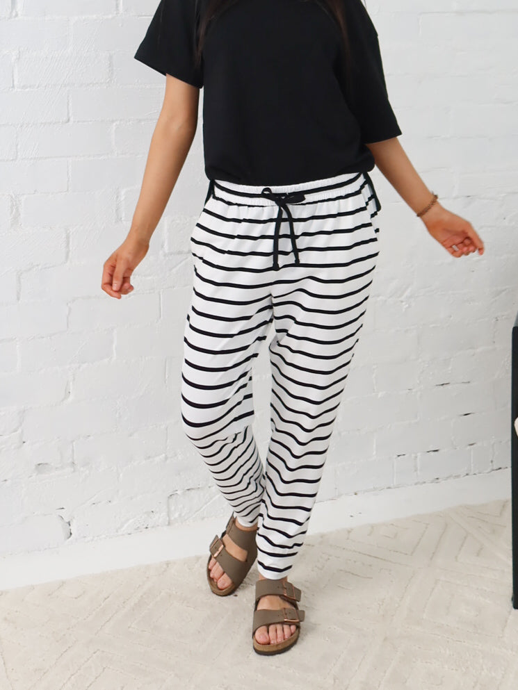 Heidi Pants - White and Black