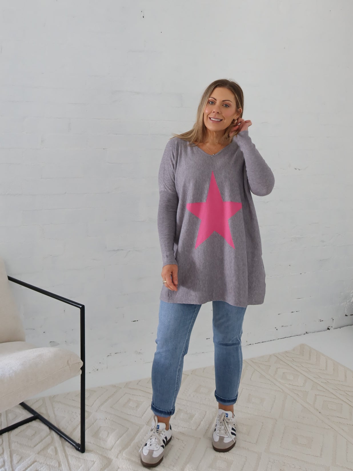Maeve Star Knit - Grey