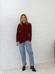 Reid Top - Burgundy