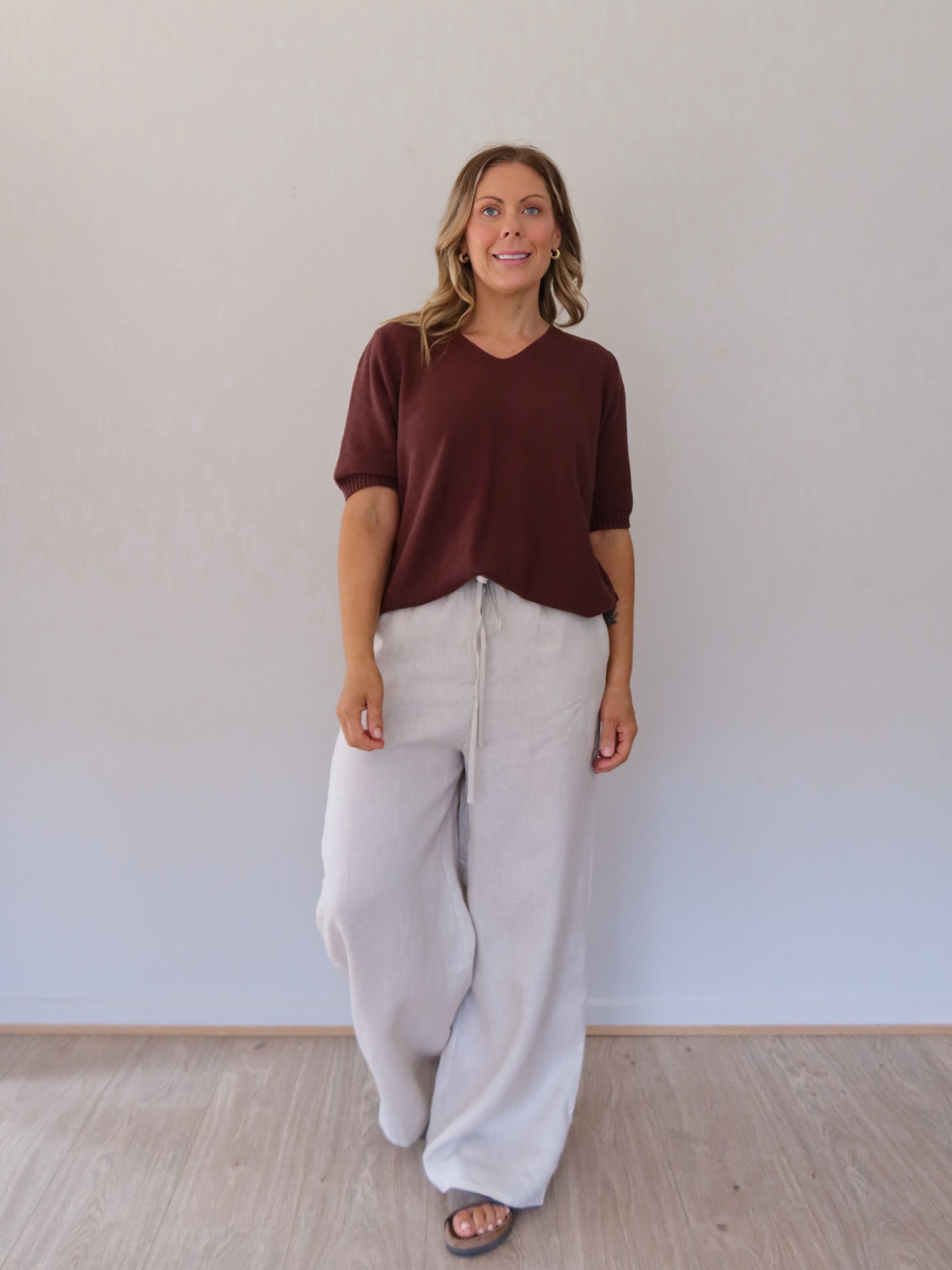 Andie Linen Pants - Natural Beige