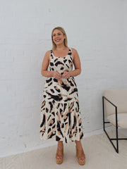 Lynn Dress - Multi Beige