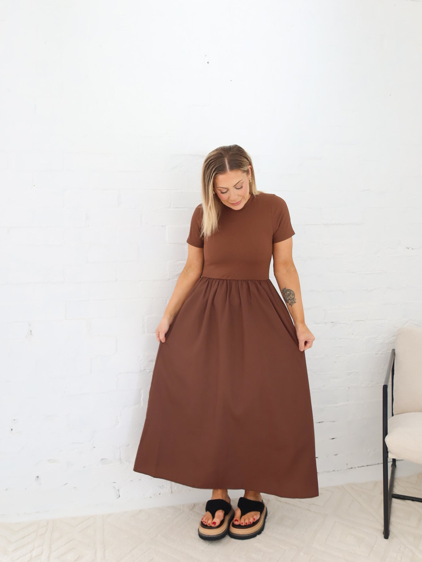 Isla Dress- Walnut