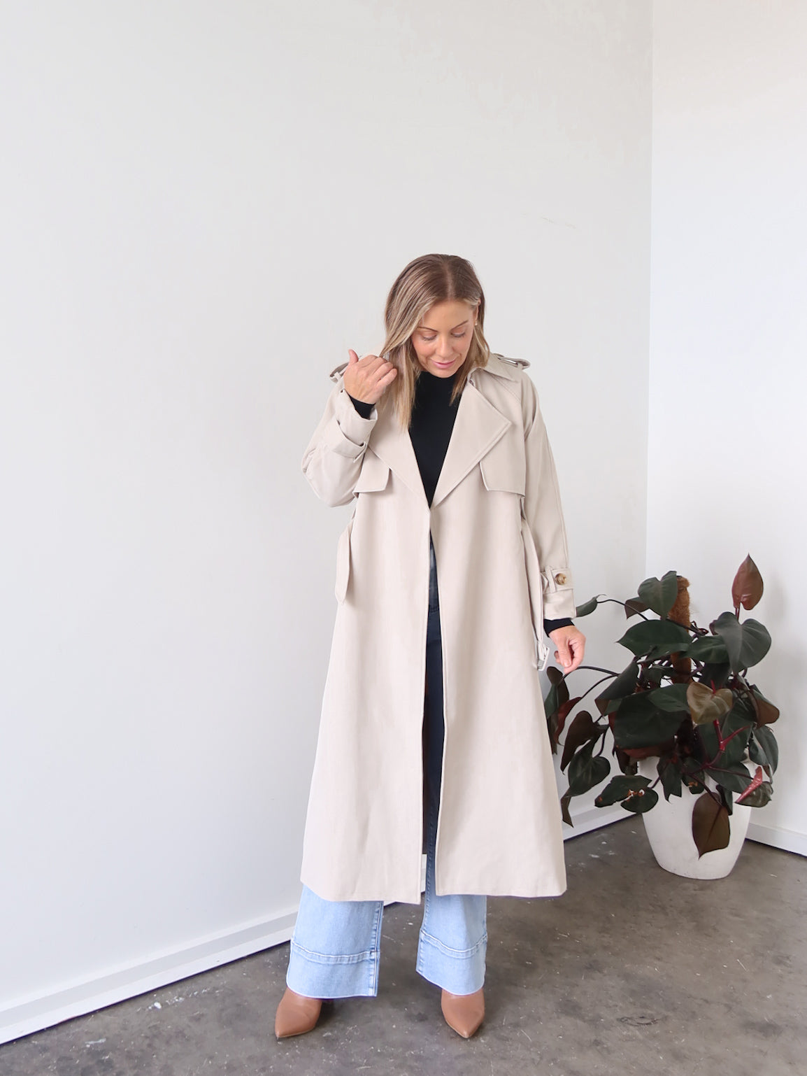 Farrah Trench Coat - Natural