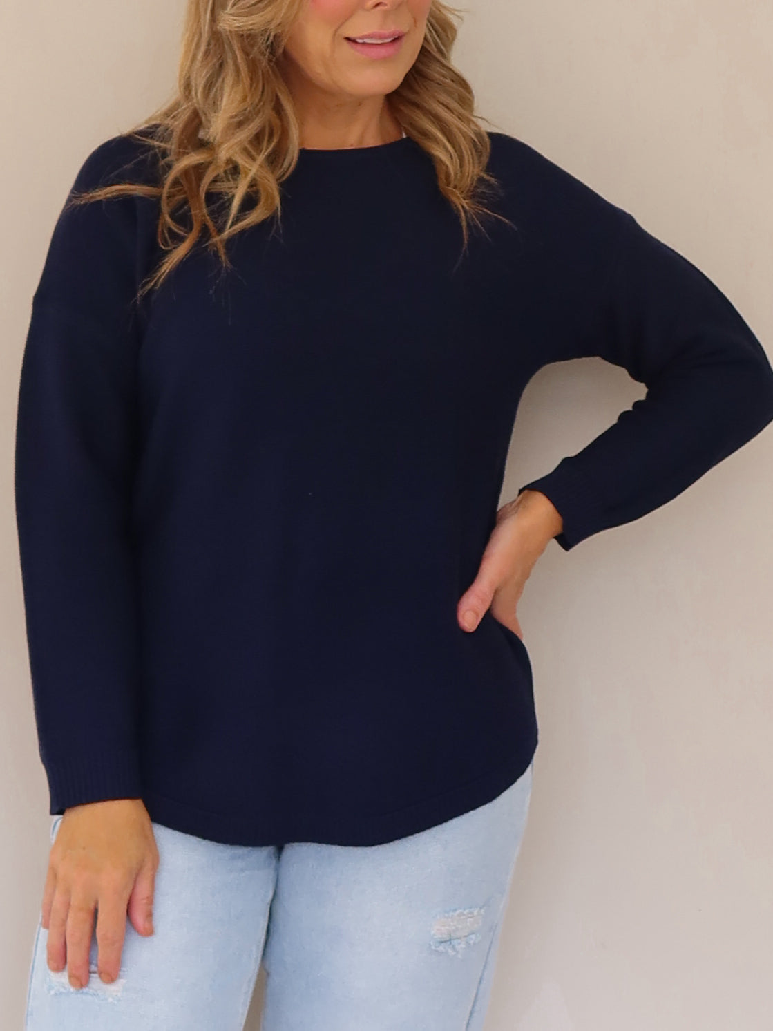 Saxon Knit - Navy