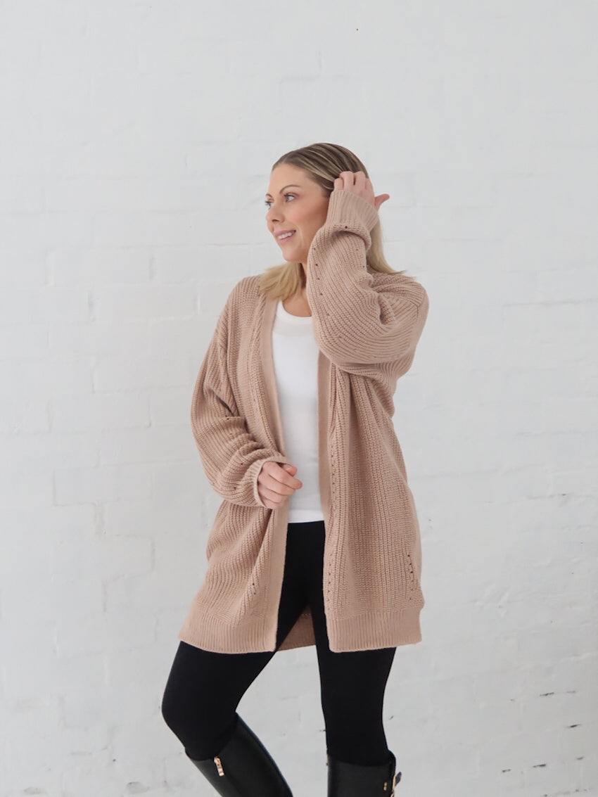 Huxley Cardigan - Taupe