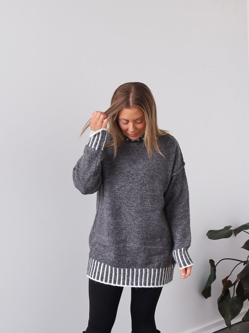 Felicity Knit - Black Fleck