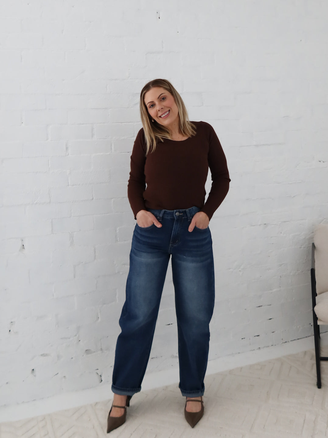 Selma Knit Top - Chocolate