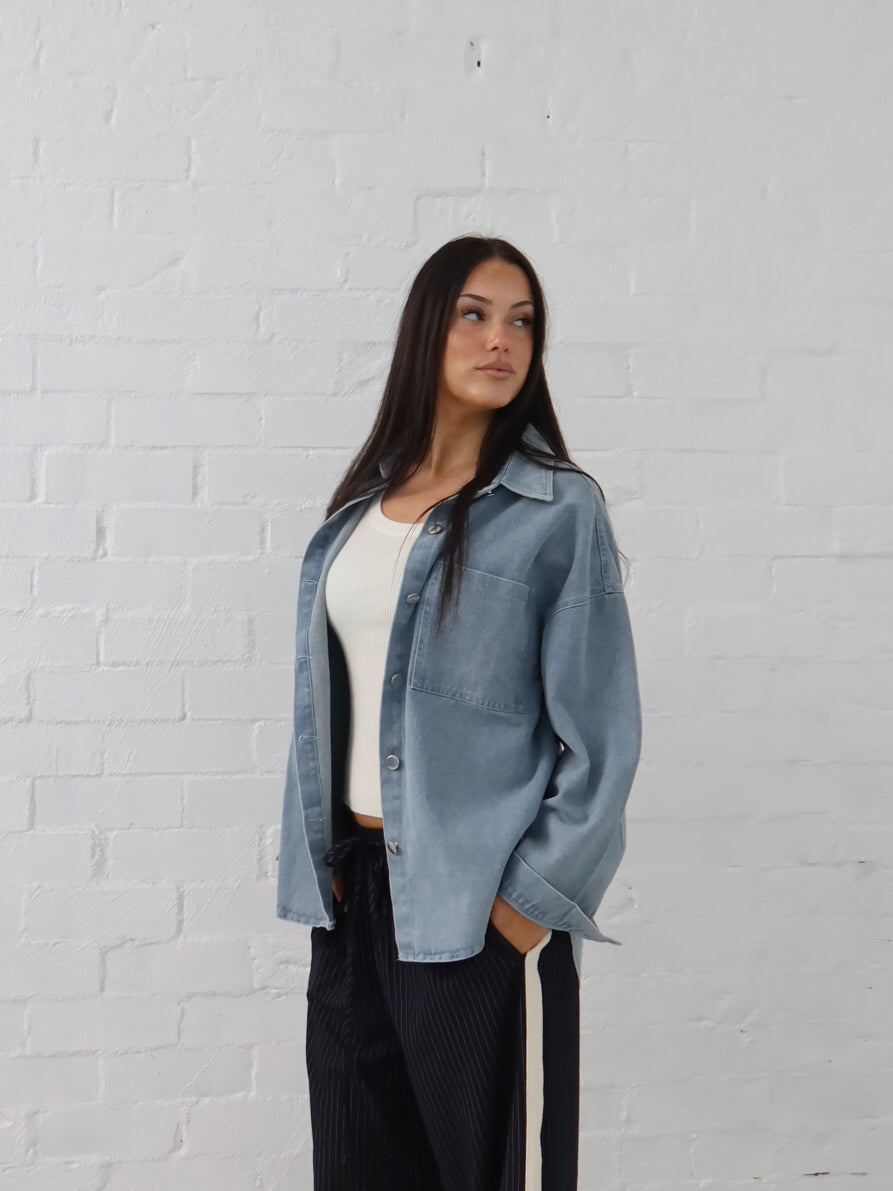 Danbury Shacket - Blue