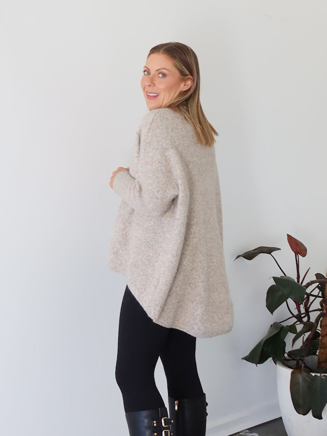 Yolanda Knit - Mocha Fleck