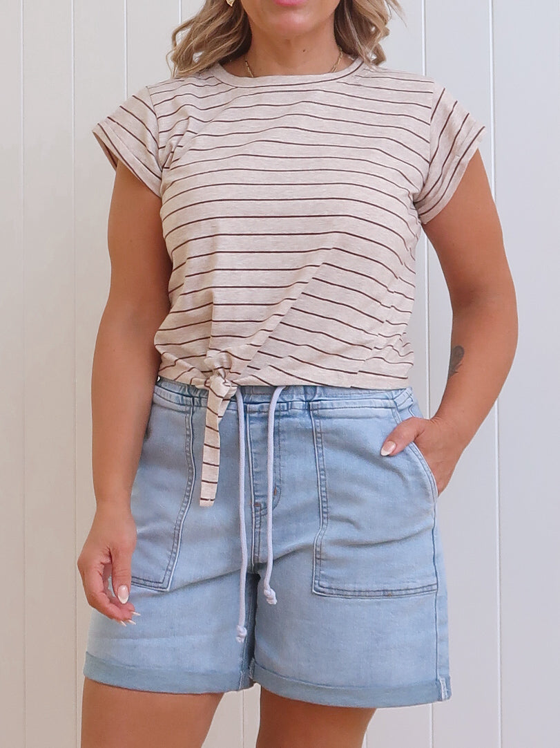 Kane Denim Shorts - Blue