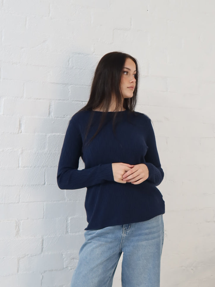 Iris Knit- Navy