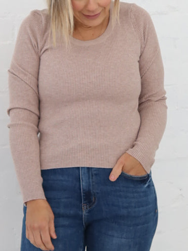 Selma Knit Top - Mocha