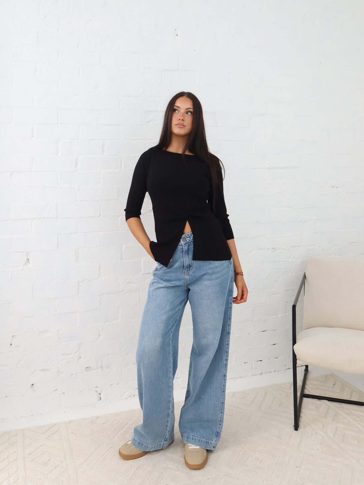 Ailani Knit Top - Black