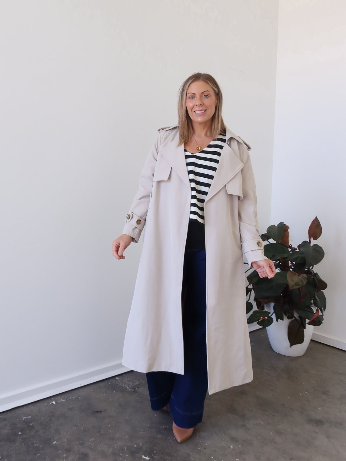Farrah Trench Coat - Natural