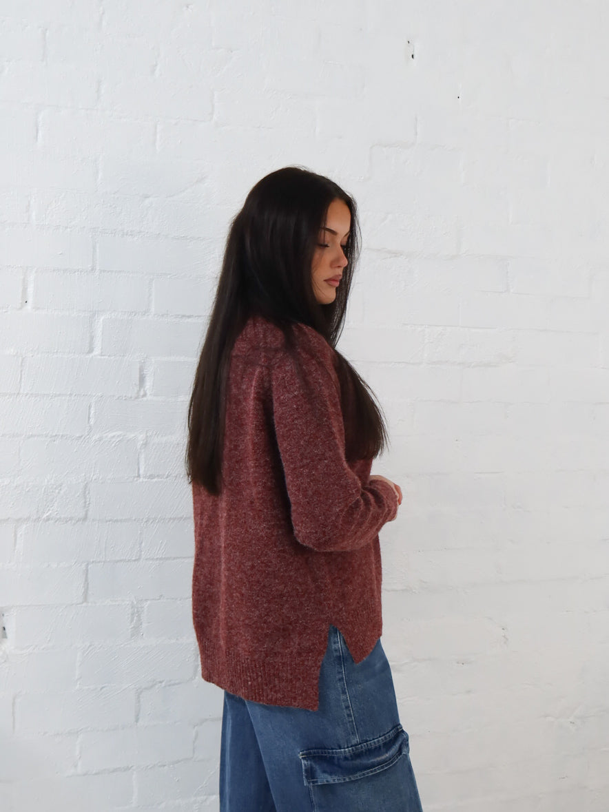 Ryder Knit- Burgundy