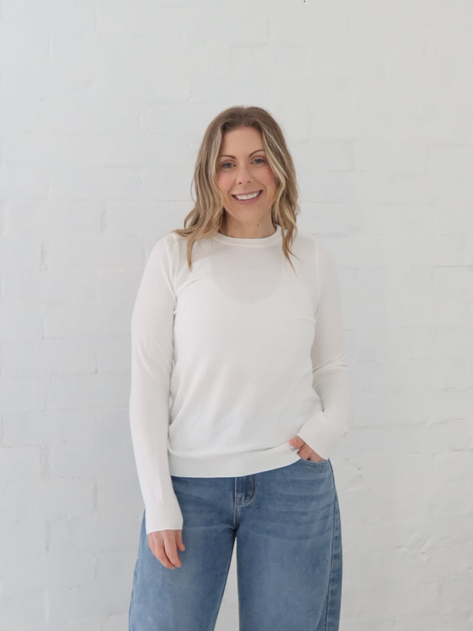 Robbie Knit Top - Off White