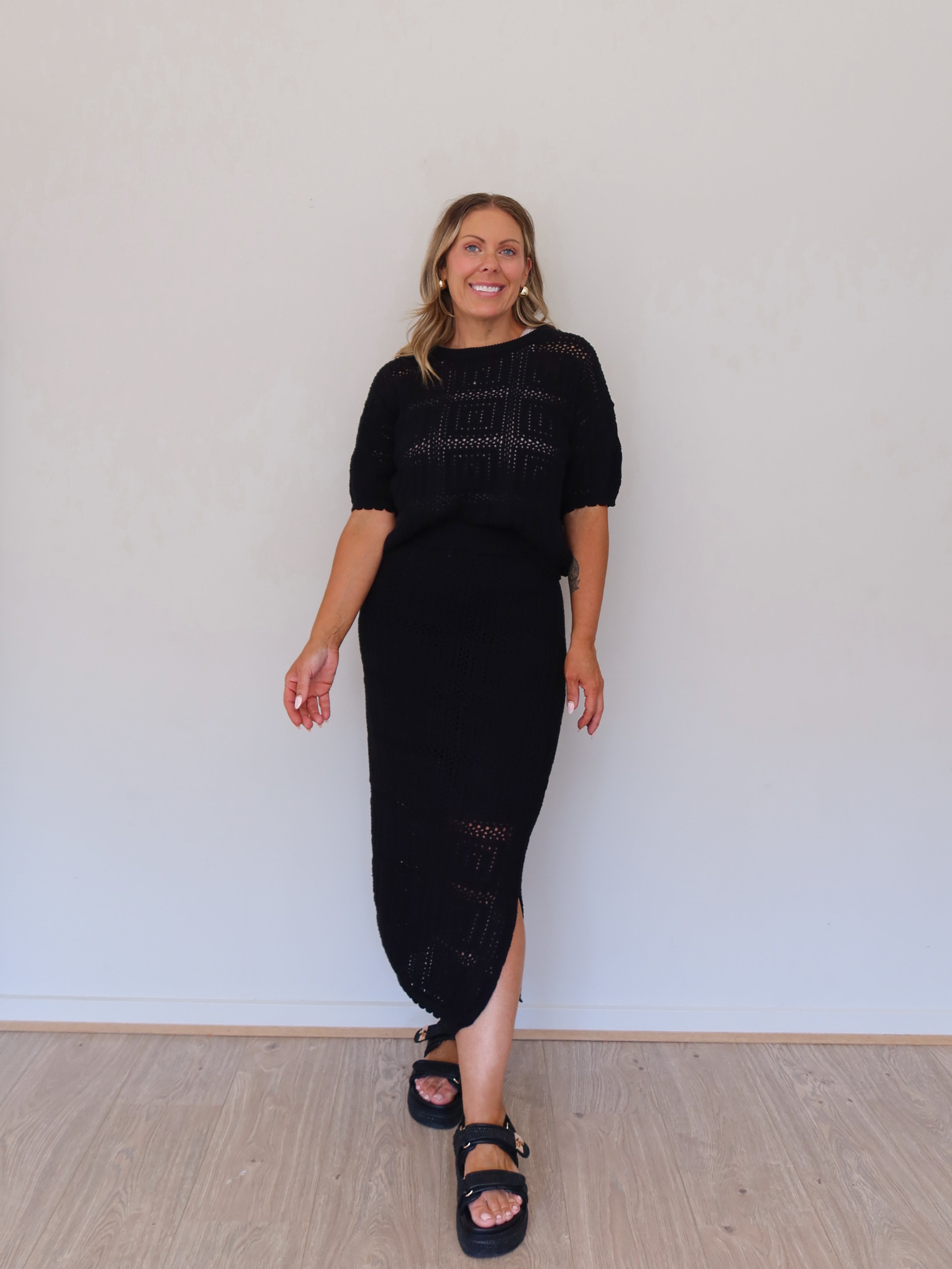 Radiance Crochet Top - Black