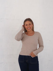 Selma Knit Top - Stone