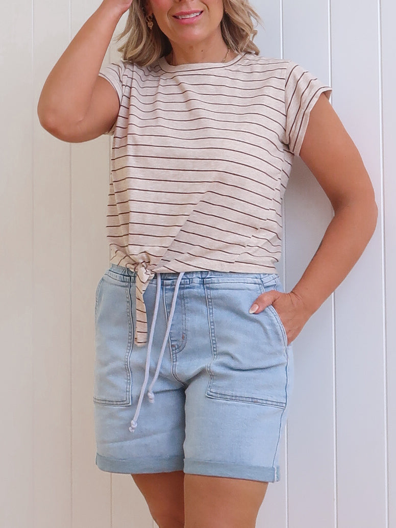 Kane Denim Shorts - Blue