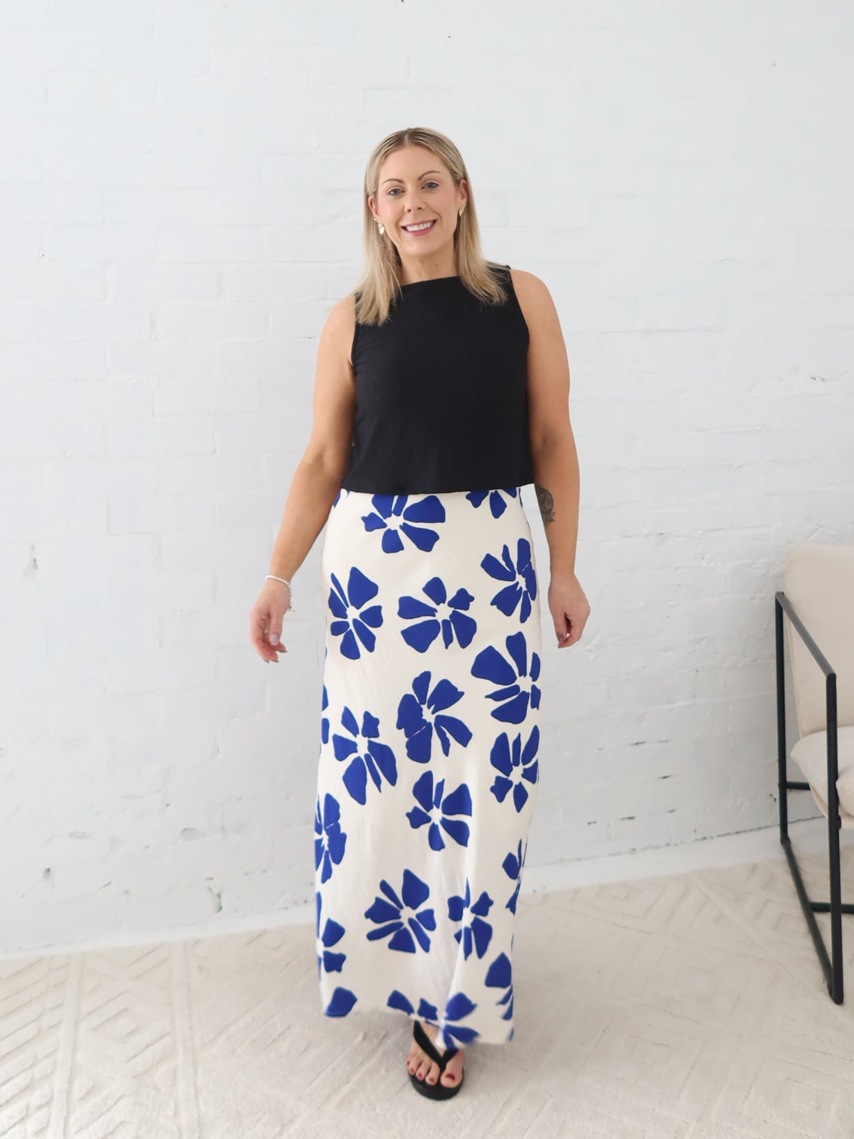 Lucy Skirt- Blue/Vanilla