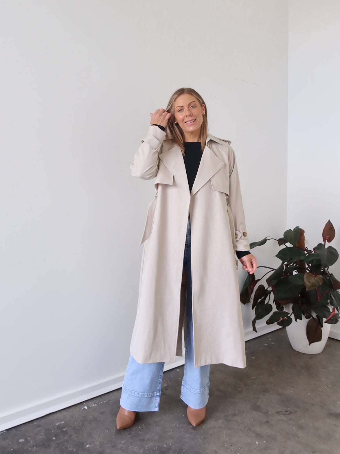 Farrah Trench Coat - Natural
