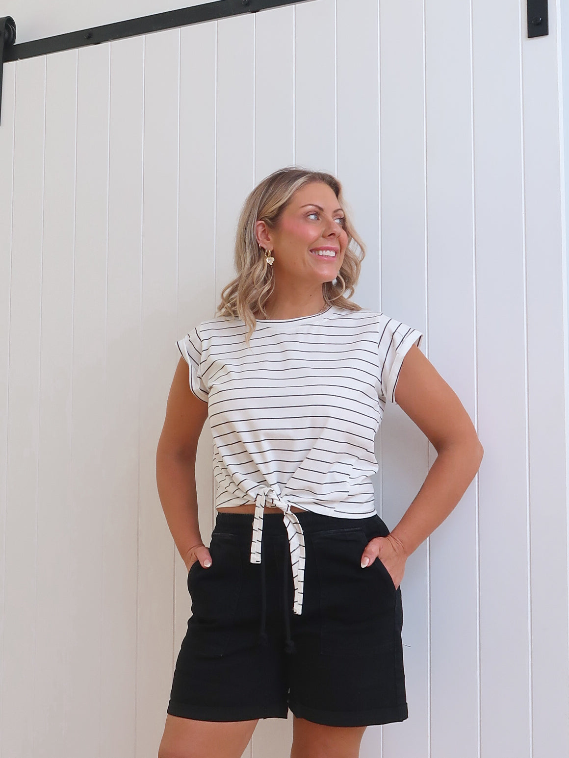 Kane Denim Shorts - Black