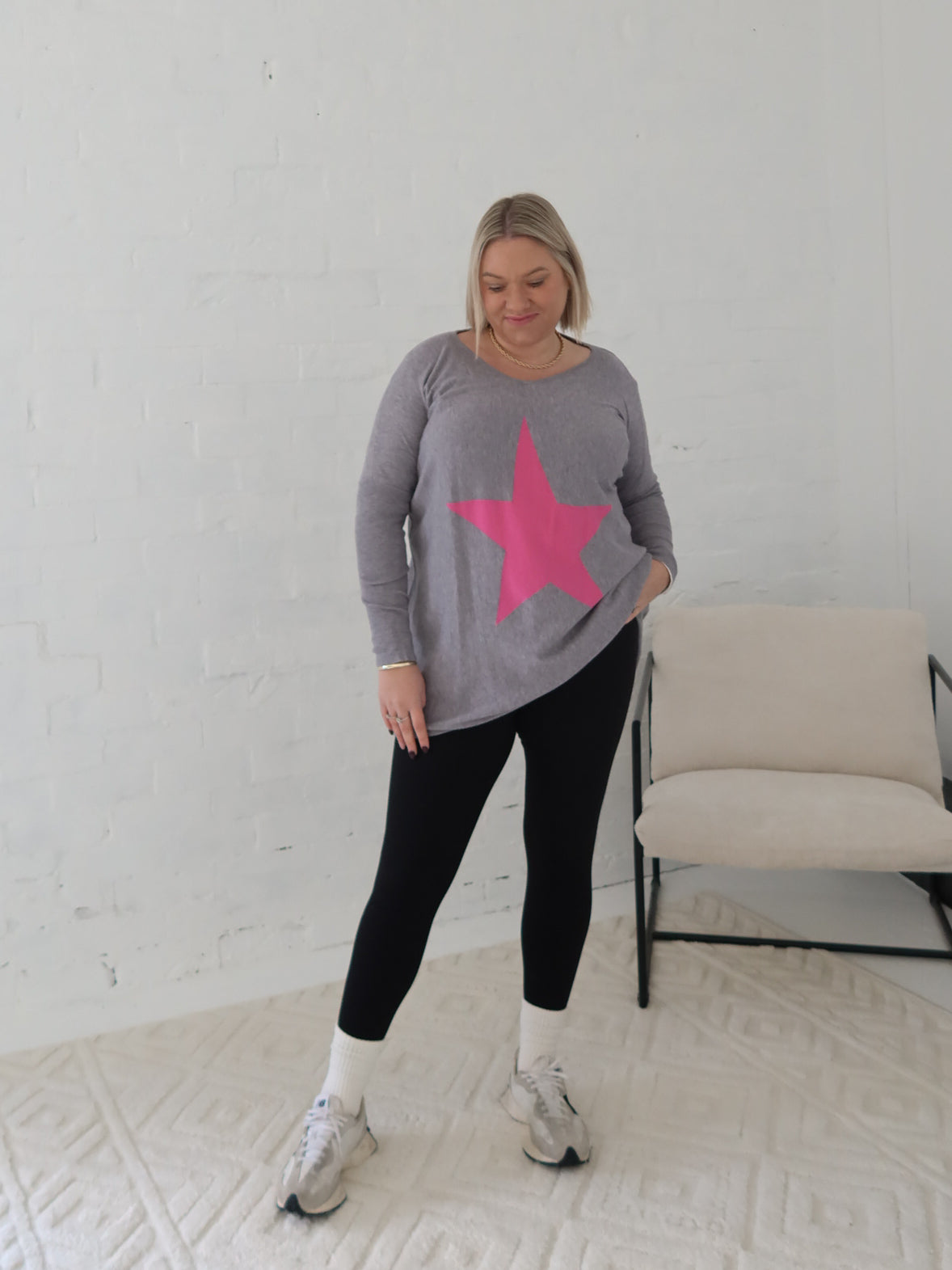 Maeve Star Knit - Grey