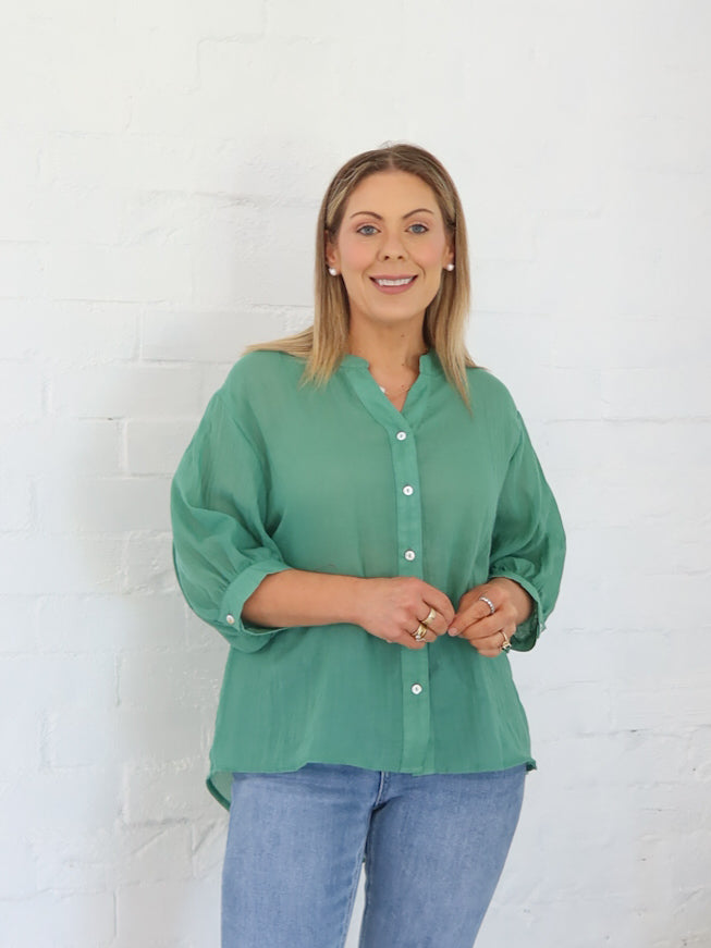 Mimi Blouse - Gumleaf
