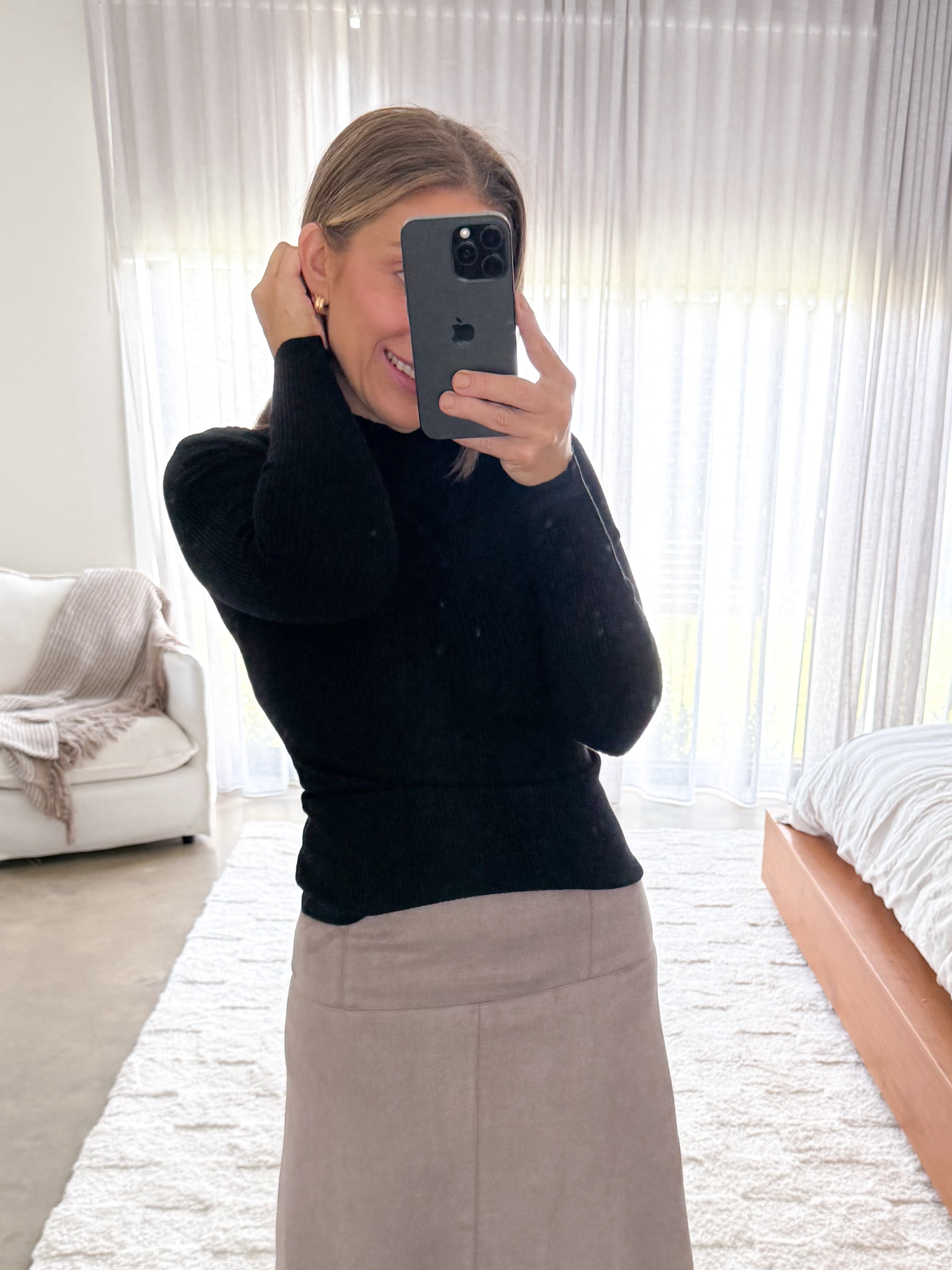 Amy Knit Top - Black