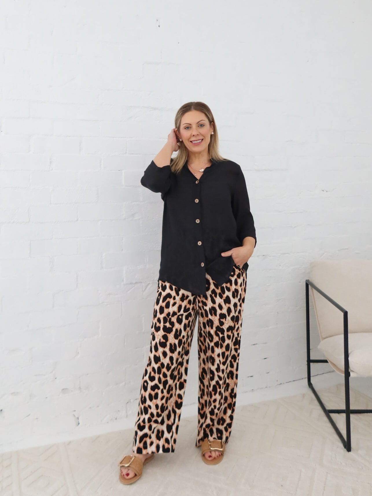 Hadley Pants - Light Leopard